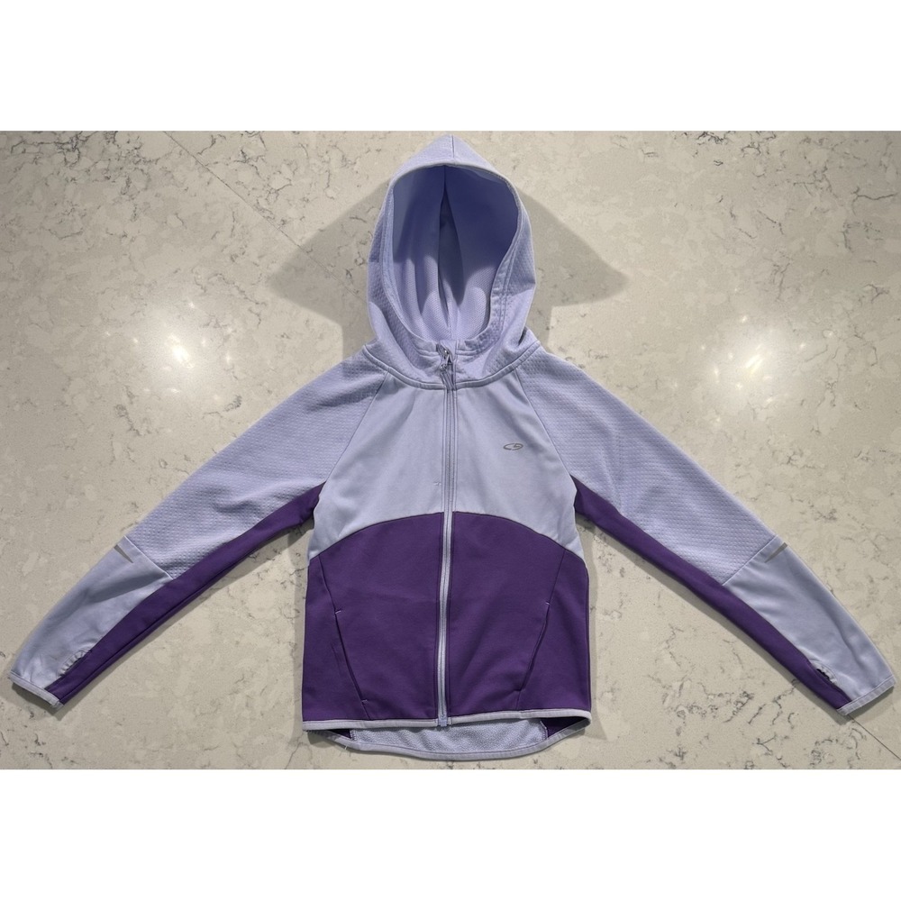 C9 Champion Hoodie Girls Medium 7-8 Purple Colorblock Fleece Full‎ Zip Jacket